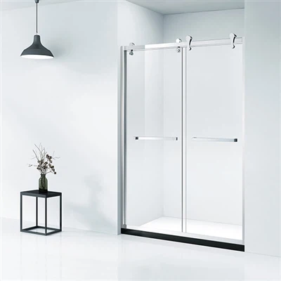 Двострука клизна стаклена туш врата